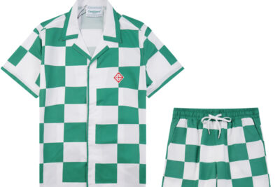 Casablanca Shirt & Shorts Set Green White