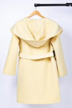 LV Long Wool Coat Yellow - Image 3