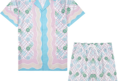 Casablanca Ping Pong Printed Silk Shorts Set