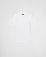 Prada Triangle-logo Cotton T-shirt White