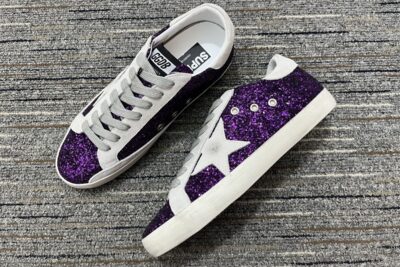 Golden Goose Purple Glitter Sneaker