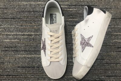 Golden Goose Super Pink Star Sneakers White