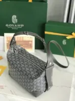 Goyard Boeing 25 Toiletry Crossbody Messenger Bag Goyardine Canvas Green - Image 2