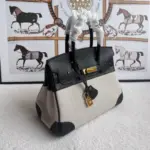 Hermes Birkin Togo Bag Black & Grey