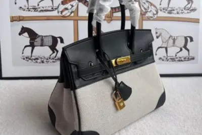Hermes Birkin Togo Bag Black & Grey
