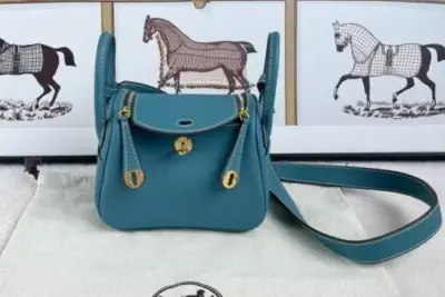 Hermes Lindy XMY Bag Blue Jean
