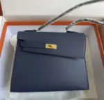 Hermes Kelly Bag Navy Blue