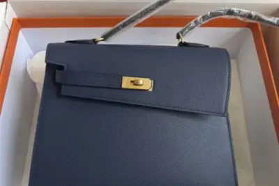 Hermes Kelly Bag Navy Blue