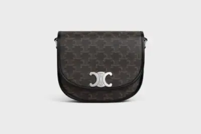 Celine MEDIUM BESACE TRIOMPHE IN TRIOMPHE CANVAS Black