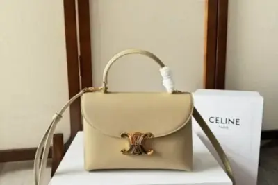 Celine Teen Nino Bag in Patent Calfskin Leather Golden