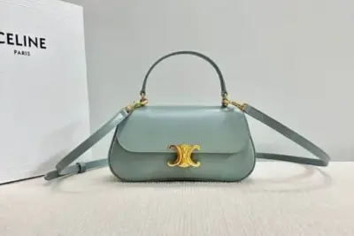 Celine Lola In Shiny Calfskin Leather Bag Paste