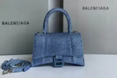 Balenciaga Hourglass Bag Blue Iris