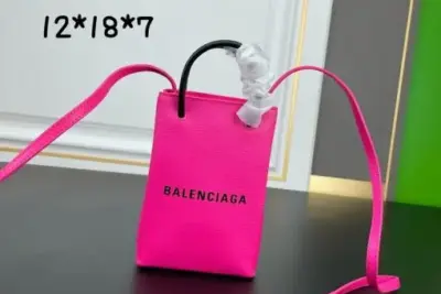 Balenciaga Shopping Phone Holder Bag Pink