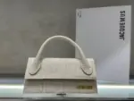 Jacquemus Le Chiquito Long Denim Bag White