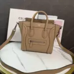 Celine Micro Luggage Tote Bag Beige