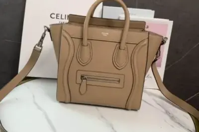 Celine Micro Luggage Tote Bag Beige