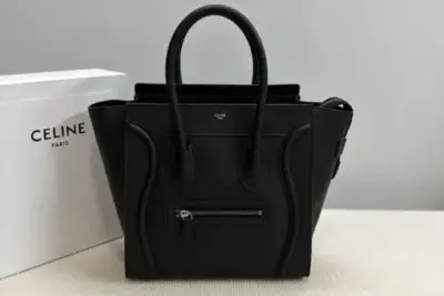 Celine Micro Luggage Tote Bag Black