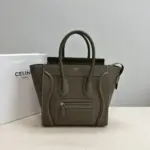 Celine Micro Luggage Tote Bag Olive Green