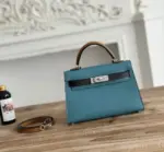Hermès Mini Kelly Bag Slate Blue