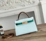 Hermès Mini Kelly Bag Ice Blue