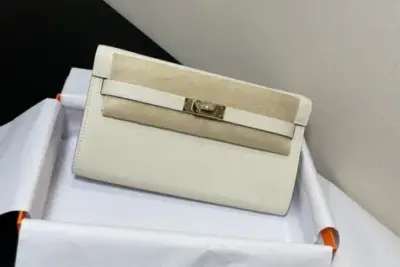 Hermes Kelly Bag Off White & Grey