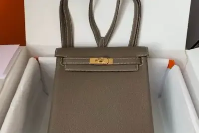 Hermes Kelly Ado Bag Dark Gray