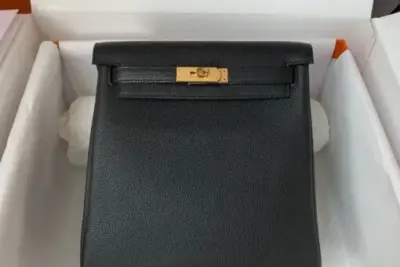 Hermes Kelly Ado Bag Leather Black