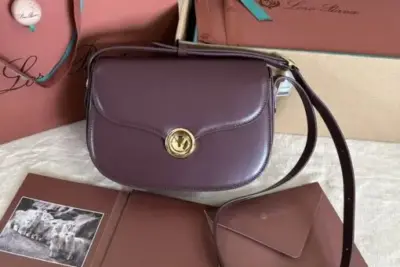 Loro Piana Mini Ghiera Bag Burgundy