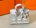 Hermes Birkin Togo Bag Crocodile White M1