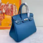 Hermes Birkin Togo Bag Blue Mykonos