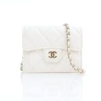 Chanel Cardholder On Chain White Caviar