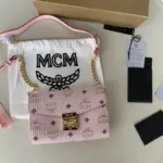 MCM Tracy Medium Shoulder Bag Pink