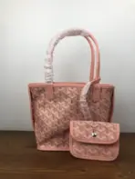 Goyard Poitiers Claire-Voie Bag Pink Goyardine Canvas