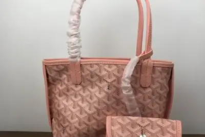 Goyard Poitiers Claire-Voie Bag Pink Goyardine Canvas