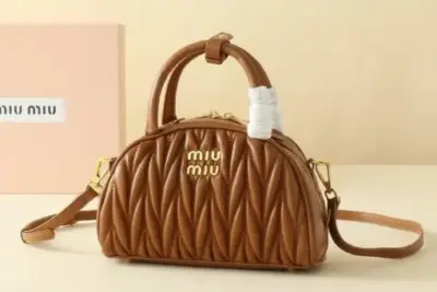 Miu Miu Dumplings Bag Brown