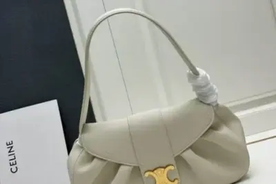 Celine Medium Polly Bag White