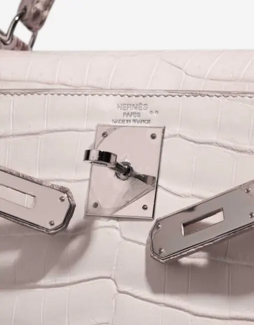 Hermès Himalaya Kelly Bag Crocodile White - Image 2