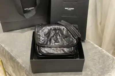 YSL Niki Baby Bag Calfskin Strome Nero