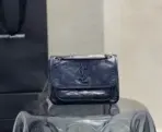 YSL Niki Baby Bag Calfskin Navy Blue