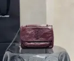 YSL Niki Baby Bag Calfskin Burgundy
