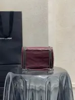 YSL Niki Baby Bag Calfskin Burgundy - Image 3