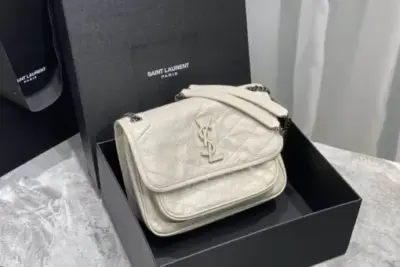 YSL Niki Baby Bag Calfskin White