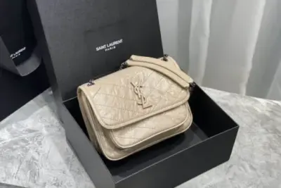 YSL Niki Baby Bag Calfskin Cream