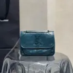 YSL Niki Baby Bag Calfskin Teal