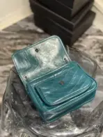 YSL Niki Baby Bag Calfskin Teal - Image 2