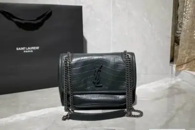Laurent Niki Baby shoulder Bag Crocodile Black
