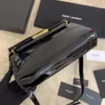 YSL Manhattan Baguette Shoulder Bag Shiny Black - Image 2