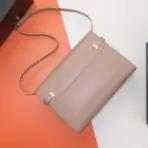 YSL Manhattan Baguette Calfskin Shoulder Bag Rose Gold - Image 3