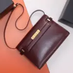 YSL Manhattan Baguette Calfskin Shoulder Bag Maroon