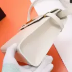 YSL Manhattan Baguette Calfskin Shoulder Bag White - Image 2